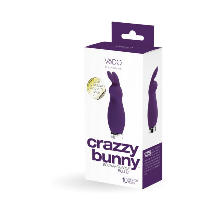 VeDO Crazzy Bunny Rechargeable Mini Vibe - Deep Purple