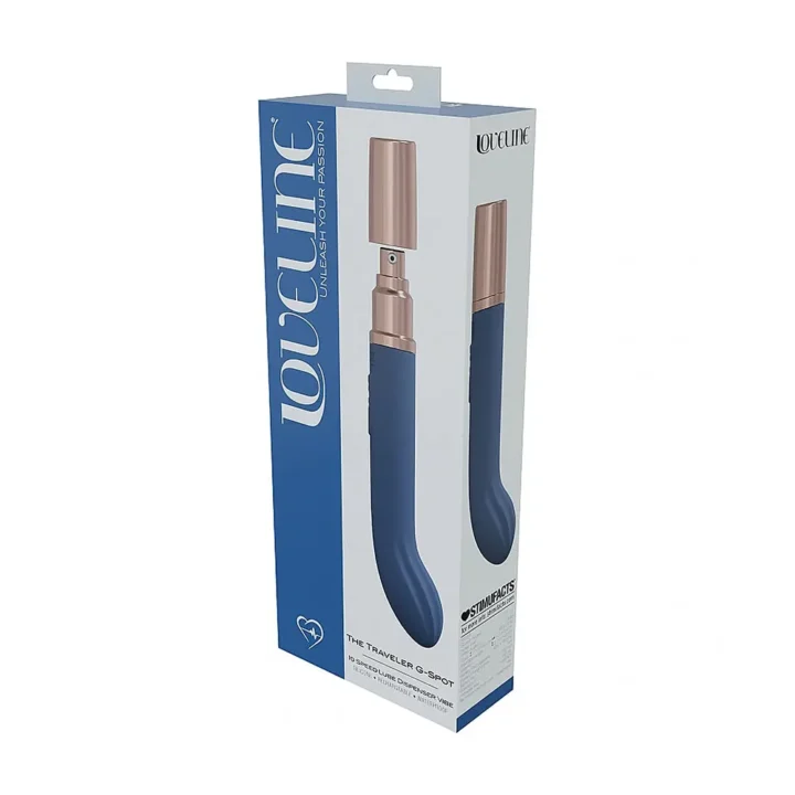 LoveLine Traveler G-Spot Silicone Rechargeable Splashproof Blue/Grey